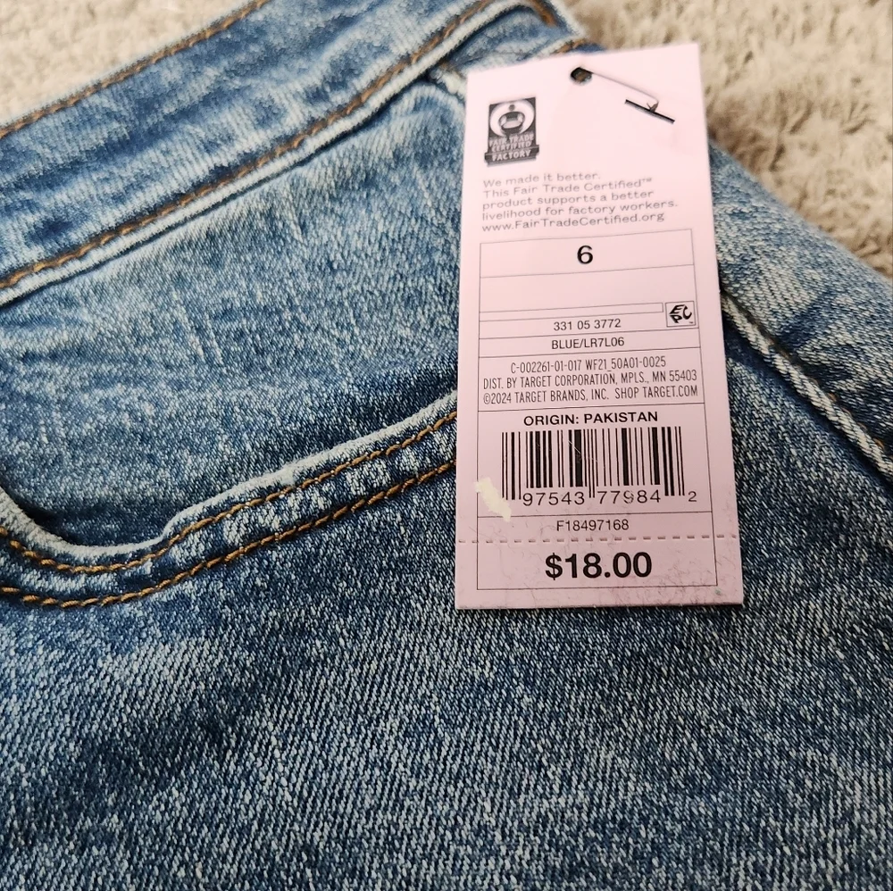 Women's High-Rise Rolled Cuff Jean Shorts - Wild Fable Blue 6 - Picture 8 of 11